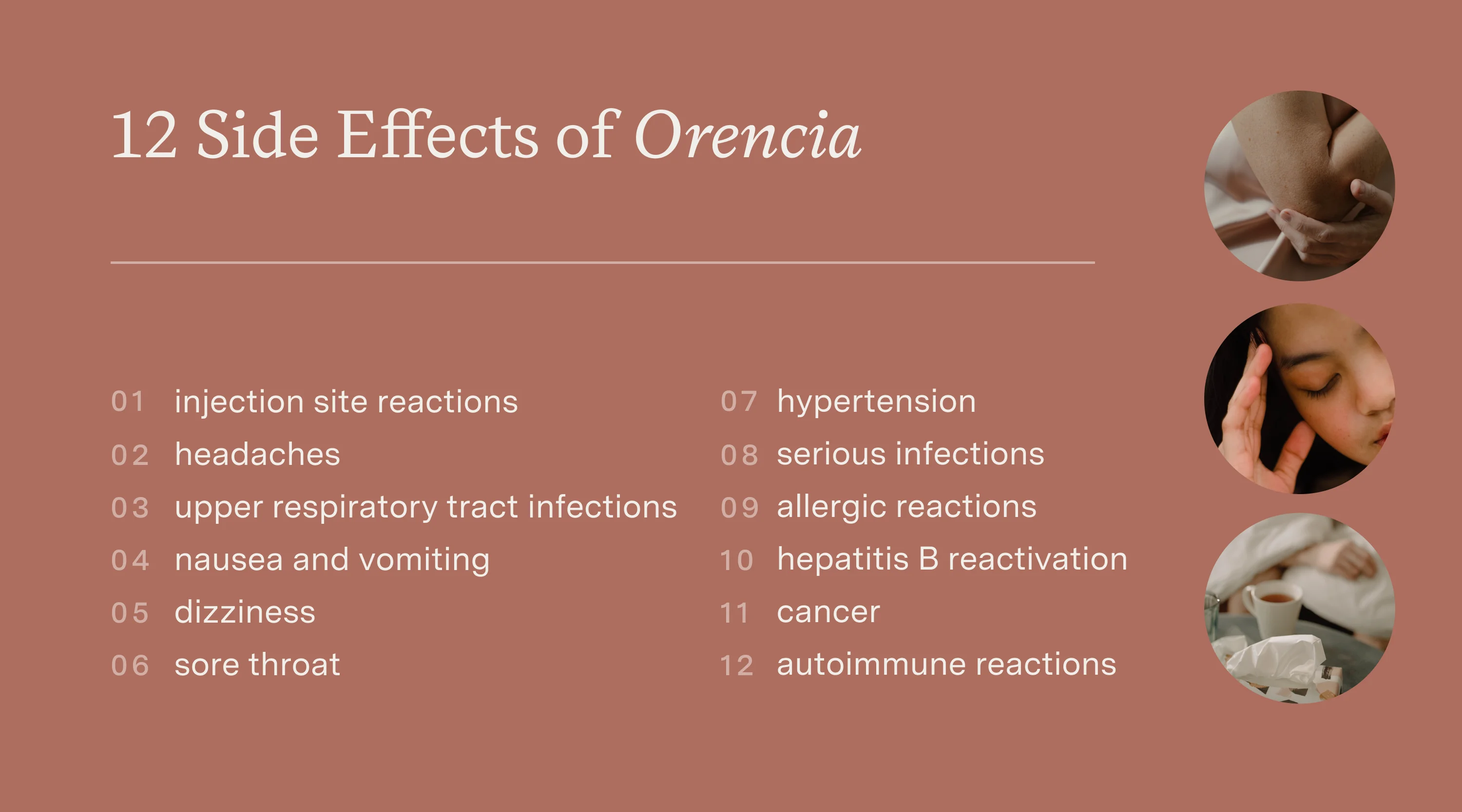 12 side effects of orencia